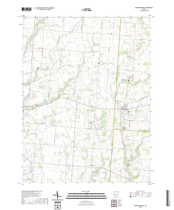 Christiansburg topographic map thumbnail