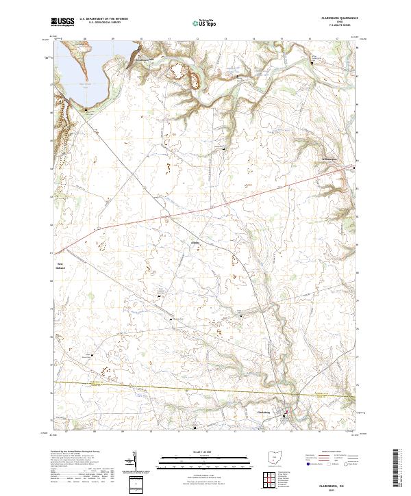 Clarksburg topographic map thumbnail