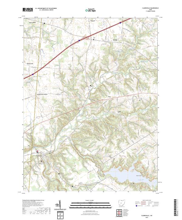 Clarksville topographic map thumbnail