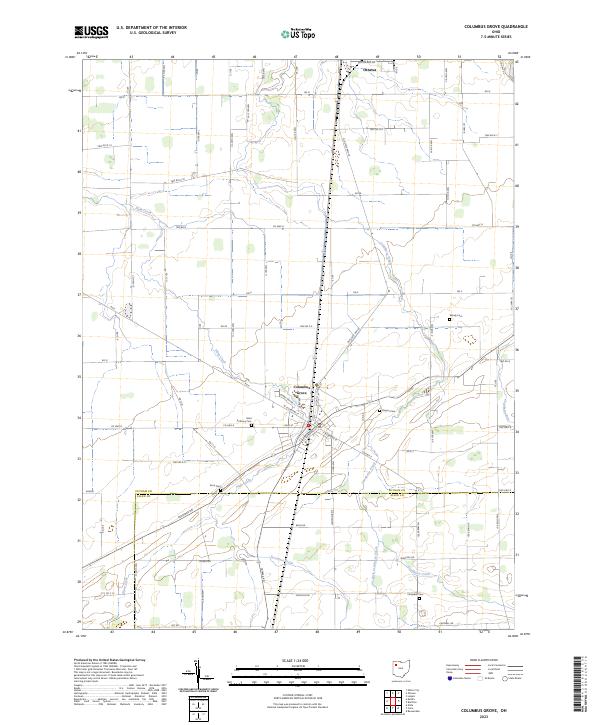 Columbus Grove topographic map thumbnail