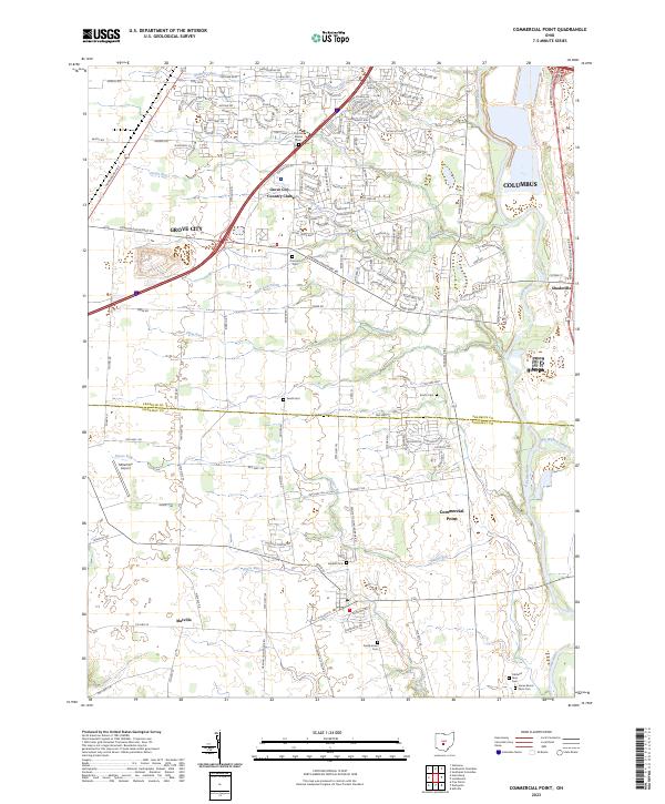Commercial Point topographic map thumbnail
