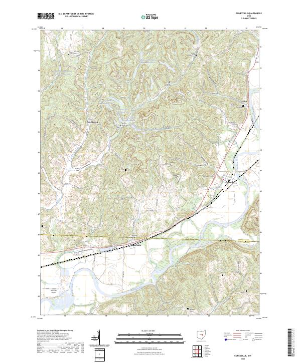 Conesville topographic map thumbnail