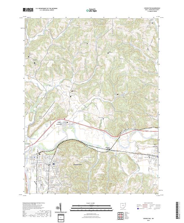 Coshocton topographic map thumbnail