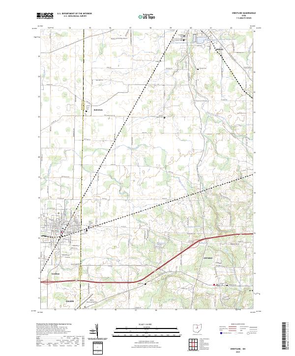 Crestline topographic map thumbnail