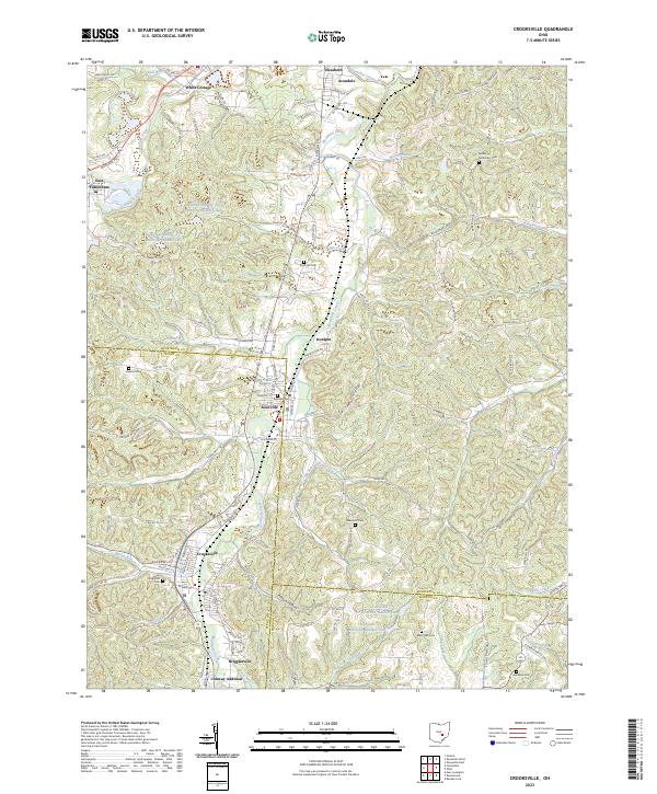 Crooksville topographic map thumbnail
