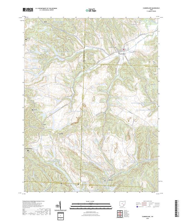 Cumberland topographic map thumbnail
