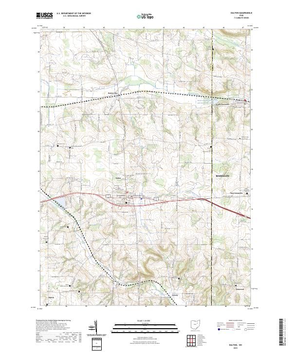 Dalton topographic map thumbnail