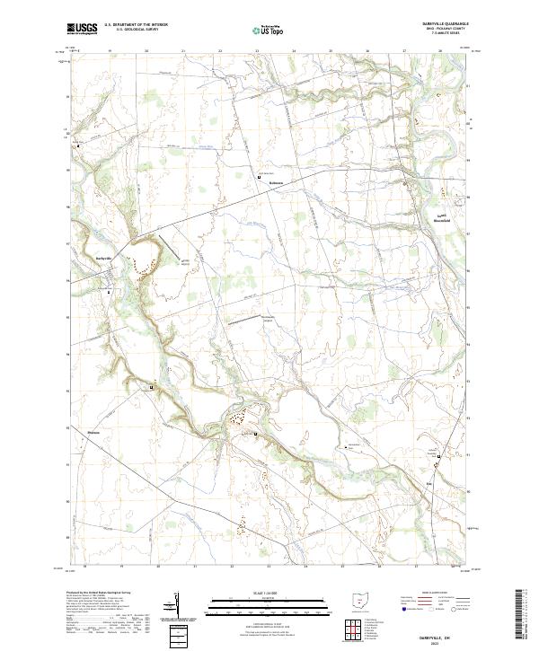 Darbyville topographic map thumbnail