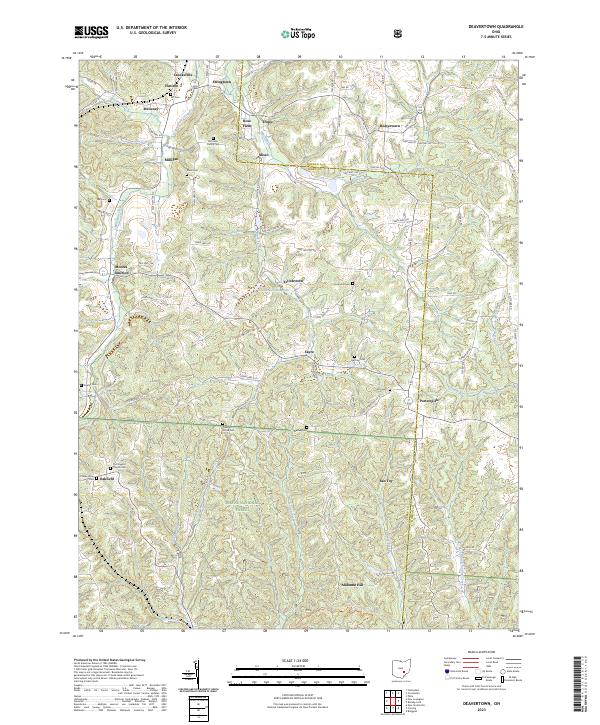 Deavertown topographic map thumbnail