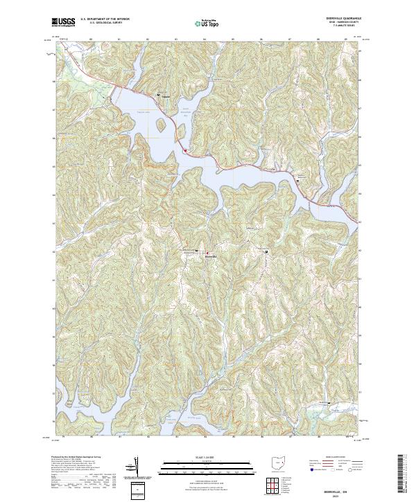 Deersville topographic map thumbnail