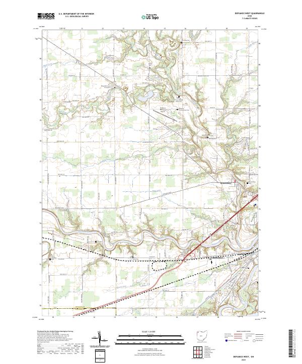 Defiance West topographic map thumbnail