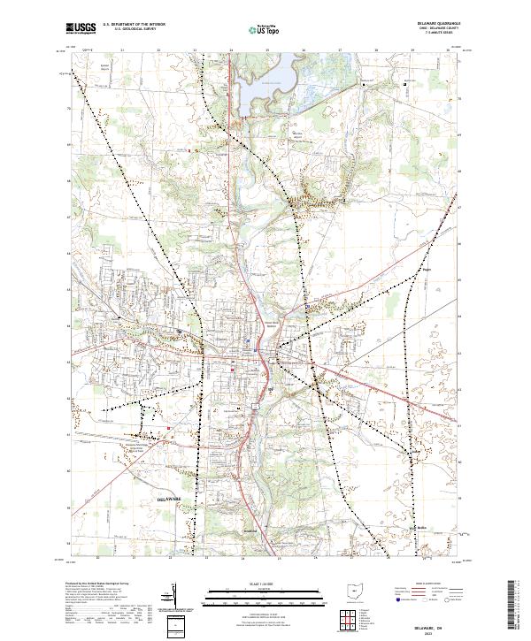 Delaware topographic map thumbnail