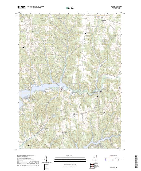 Dellroy topographic map thumbnail