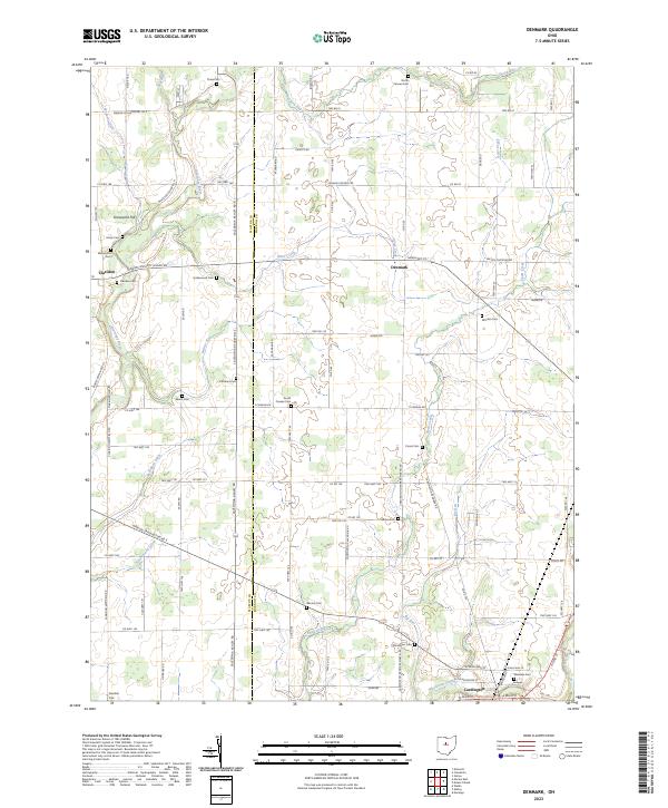 Denmark topographic map thumbnail