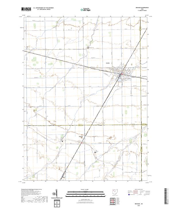 Deshler topographic map thumbnail