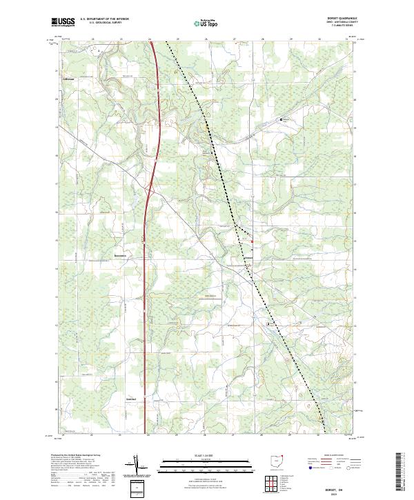Dorset topographic map thumbnail