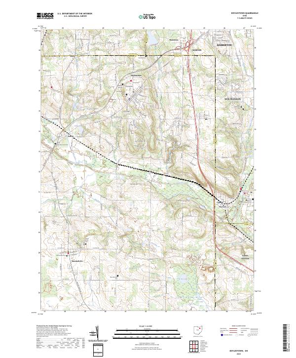 Doylestown topographic map thumbnail