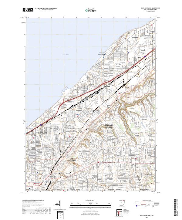East Cleveland topographic map thumbnail