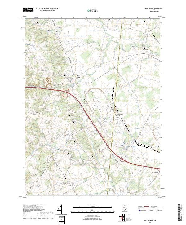 East Liberty topographic map thumbnail