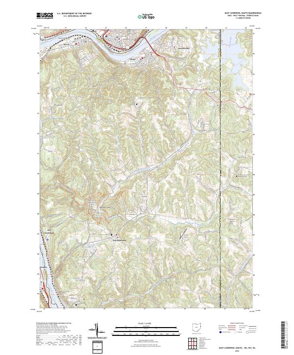 East Liverpool South topographic map thumbnail