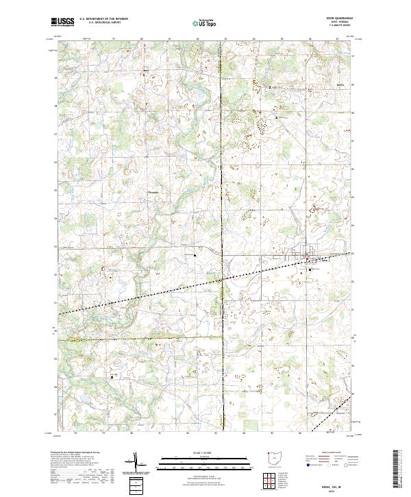 Edon topographic map thumbnail