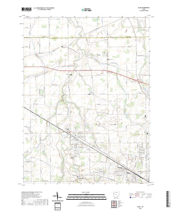 Elida topographic map thumbnail