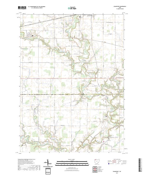 Evansport topographic map thumbnail