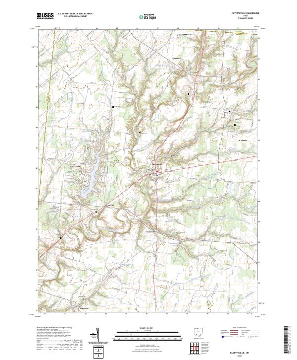 Fayetteville topographic map thumbnail