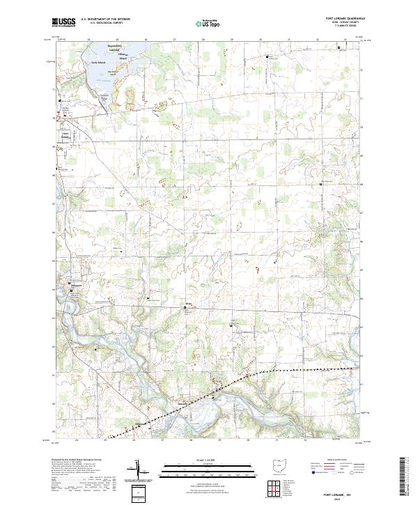 Fort Loramie topographic map thumbnail