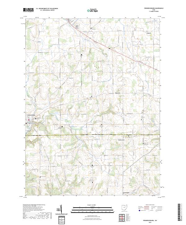 Fredericksburg topographic map thumbnail