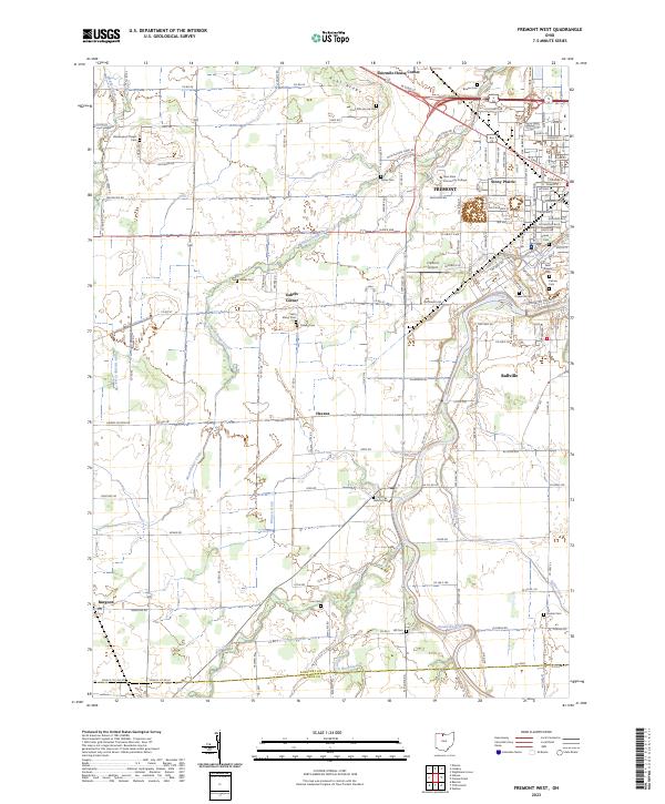 Fremont West topographic map thumbnail