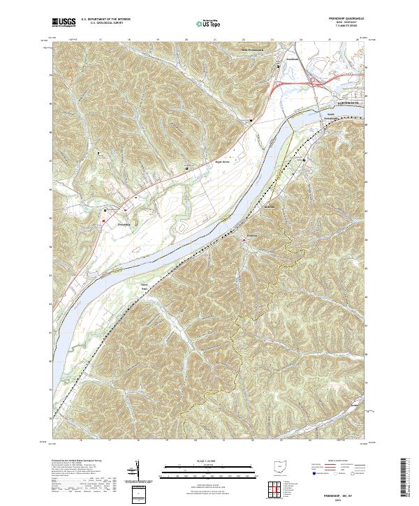 Friendship topographic map thumbnail
