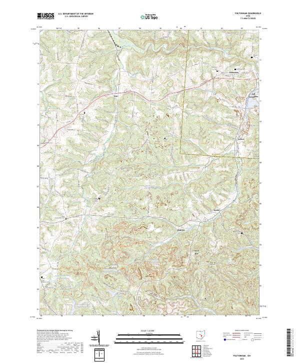 Fultonham topographic map thumbnail