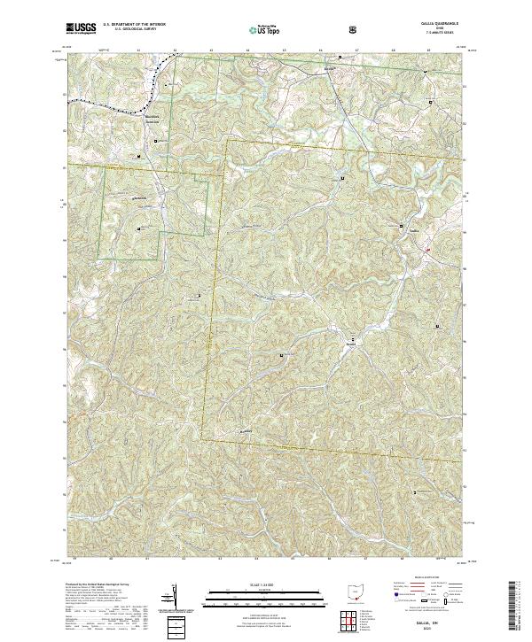 Gallia topographic map thumbnail