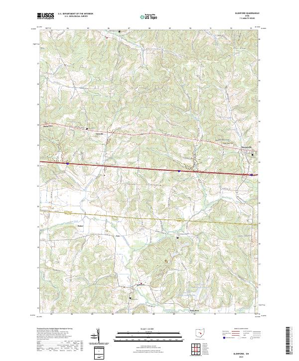 Glenford topographic map thumbnail