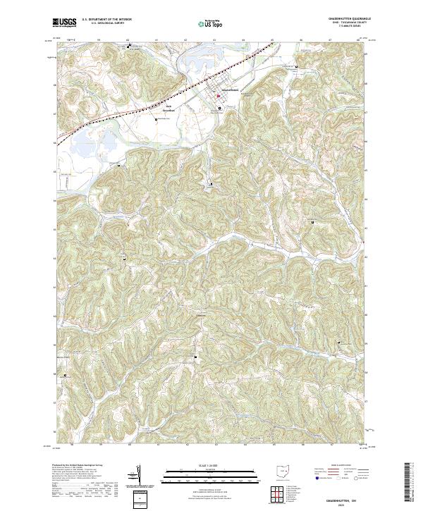 Gnadenhutten topographic map thumbnail