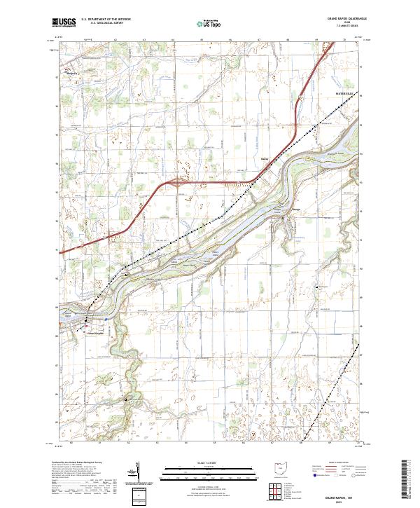 Grand Rapids topographic map thumbnail