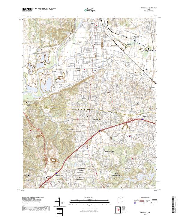 Greenhills topographic map thumbnail