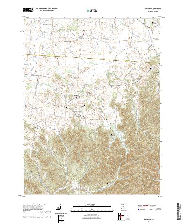 Hallsville topographic map thumbnail