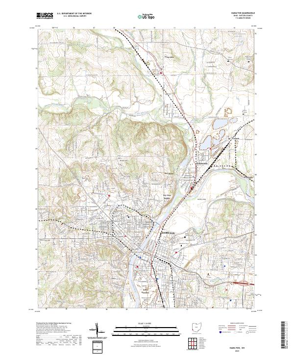 Hamilton topographic map thumbnail