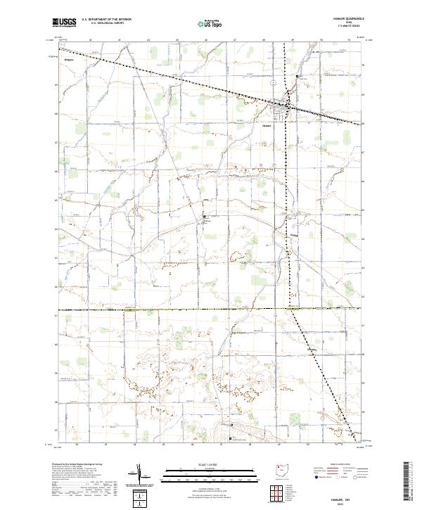 Hamler topographic map thumbnail