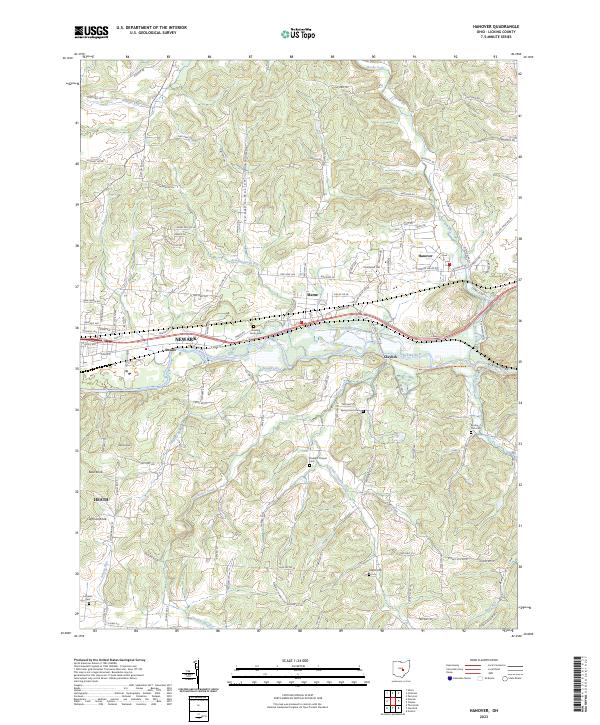 Hanover topographic map thumbnail