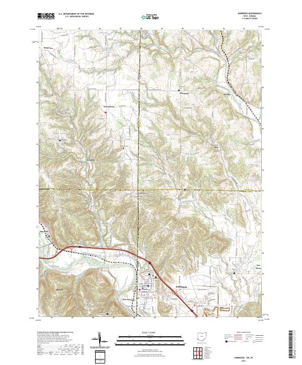 Harrison topographic map thumbnail