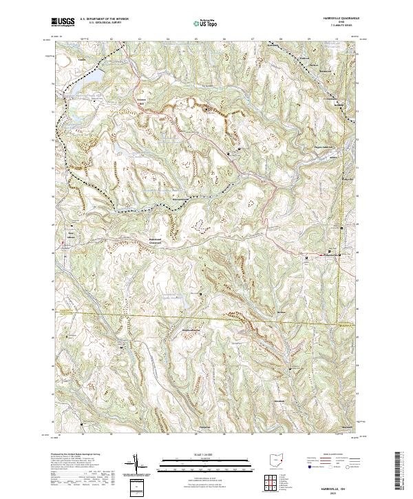 Harrisville topographic map thumbnail