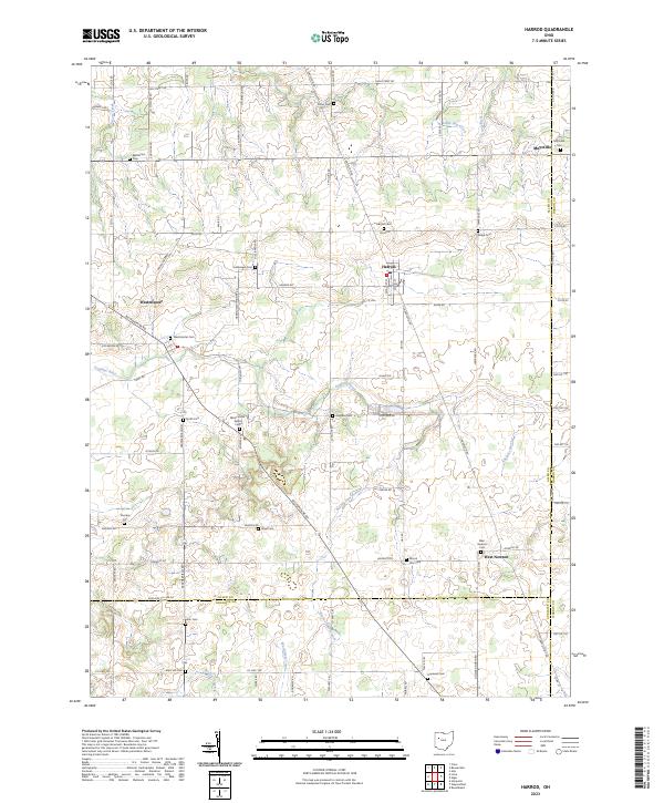 Harrod topographic map thumbnail