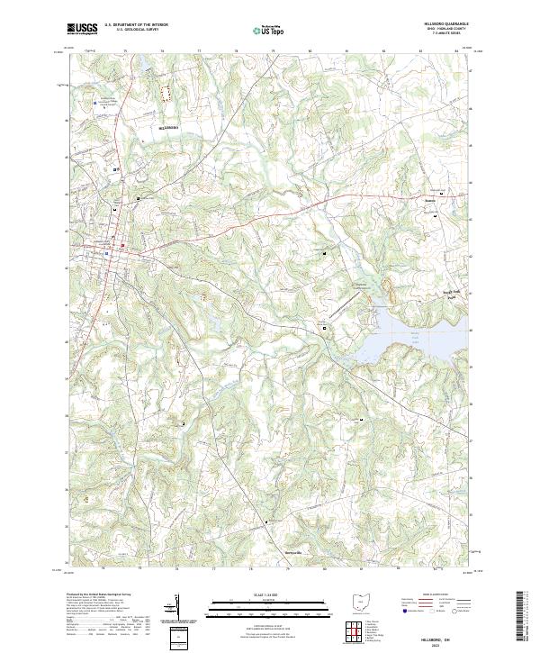 Hillsboro topographic map thumbnail