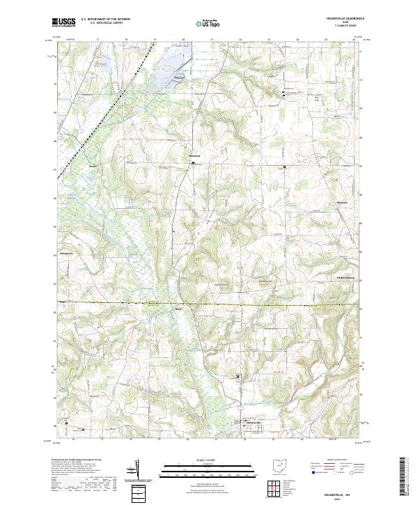 Holmesville topographic map thumbnail