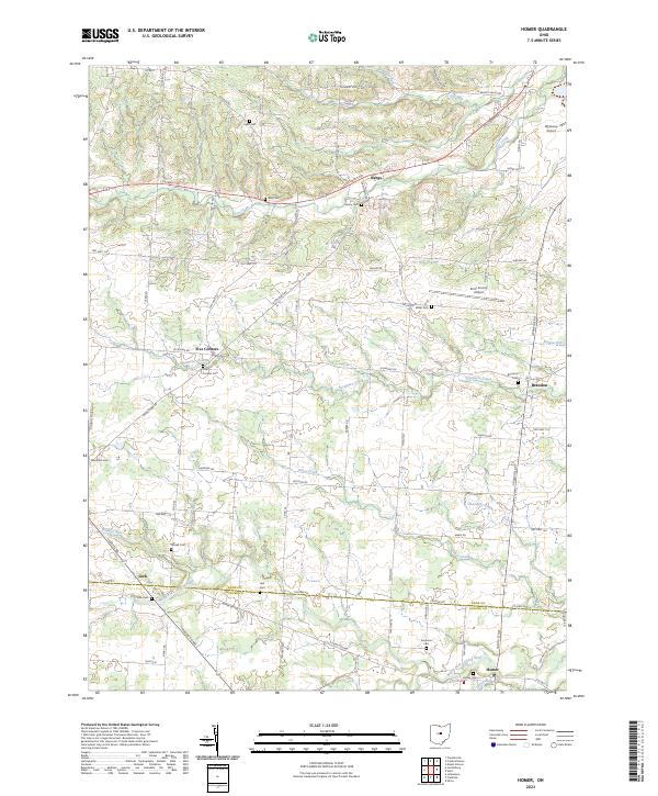 Homer topographic map thumbnail