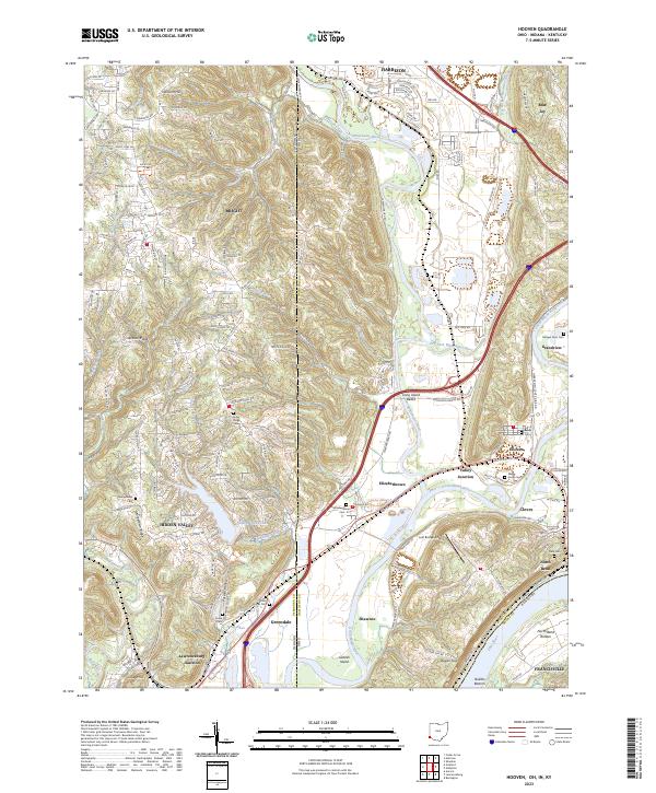 Hooven topographic map thumbnail