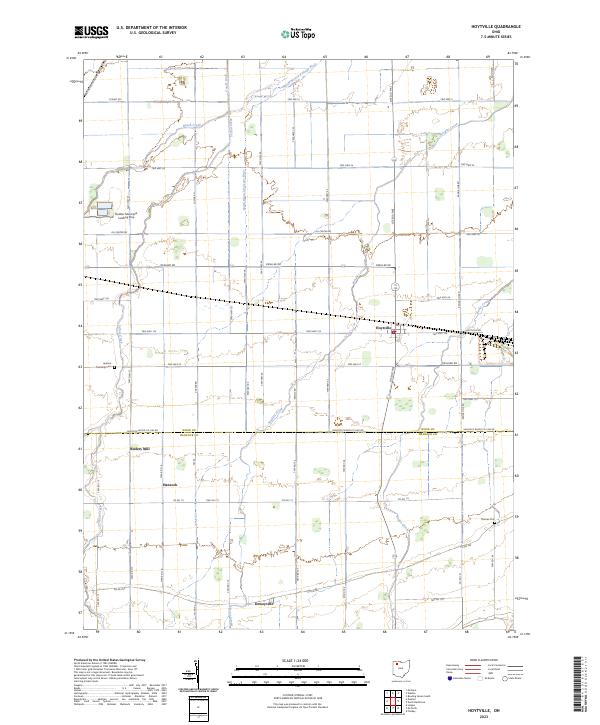 Hoytville topographic map thumbnail